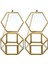 2x Cam Vintage Mücevher Kutusu Altın Geometrik Takı Ekran Organizatör Kutusu Depolama Için Ev Dekoratif Kutu (Küçük) (Yurt Dışından) 1