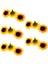 500 Adet Yapay Ayçiçeği Küçük Papatya Gerbera Çiçek Düğün Parti Dekoru Için Başları (Sarı ve Kahve) (Yurt Dışından) 2