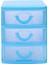 3x Mini Yarı Saydam Çekmece Tipi Plastik Saklama Kutusu (Mavi 3 Katlı) (Yurt Dışından) 1