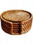 6 Parçalı Set Rattan Çay Altlığı Çay Töreni Pot Tutucu Rattan Kase Pedi Pot Pedi Pot Pedi Isı Yalıtım Pedi (Yurt Dışından) 1