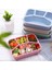 Bento Öğle Yemeği Kutusu ve Atıştırmalık Kapları - 4 Bölmeli, Yetişkinler Için Şeffaf Kapaklı Dayanıklı ve Güvenli Öğle Yemeği Kapları (Yurt Dışından) 4