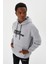 Erkek Sweatshirt Kapüşonlu Gri Melanj M500271 1