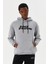 Erkek Sweatshirt Kapüşonlu Gri Melanj M500271 2