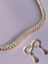 Çelik 14K Zirkon Baget Gold Bileklik (Kalınlık: 6 mm / Uzunluk: 17-19 Cm) 3