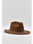 Vintage Erkek Fedora Fötr Şapka Panama Ingiliz Trilby Kasket Taba 1