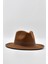 Vintage Erkek Fedora Fötr Şapka Panama Ingiliz Trilby Kasket Taba 2