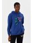 Erkek Sweatshirt Kapüşonlu Mavi M500229 3