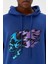 Erkek Sweatshirt Kapüşonlu Mavi M500229 4