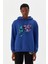 Erkek Sweatshirt Kapüşonlu Mavi M500229 3