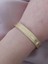 Çelik Yonca Detay Gold Kelepçe Bileklik (Çap: 6 Cm) 3