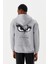 Erkek Sweatshirt Kapüşonlu Gri Melanj M500271 2