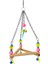 CLZ205 Renkli Boncuklu ve Üçgen Zilli Kuş Salıncağı 11-16 cm 1