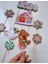 Yılbaşı Temalı Yeni Yıl Konseptli Pasta Süsü Seti - Çubuklu Yılbaşı Pasta Süsleri Seti Cake Topper 3