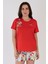 Pamuklu Kadın Büyük Beden Kısa Kol Şortlu Pijama Takım 1