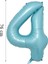 Folyo Balon Rakam Helyum Balon Mavi Renk 1
