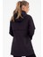 Koyu Gri Çıkarılabilir Kapüşonlu 2 Cepli Su Ve Rüzgar Geçirmez Kadın Softshell Mont 6331 2