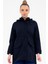 Lacivert Çıkarılabilir Kapüşonlu 2 Cepli Su Ve Rüzgar Geçirmez Kadın Softshell Mont 6331 5