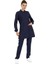 Lacivert Lüks Likralı Doktor Hemşire Tesettürlü Hakim Yaka Takım 2