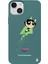 iPhone 15 Powerpuff Girls Buttercup Özel Tasarım Haki Renkli Silikon Telefon Kılıfı 1