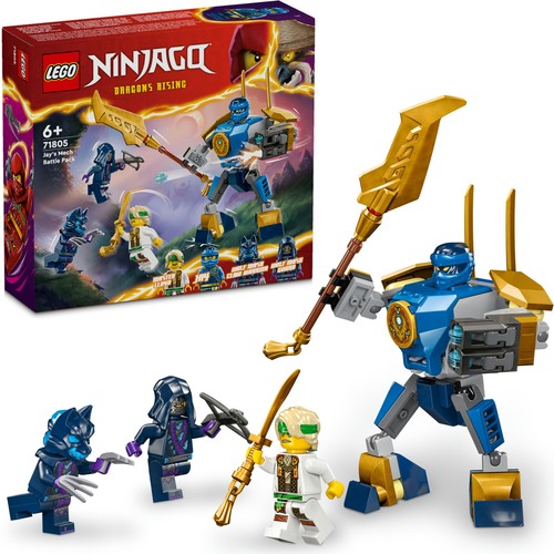 LEGO® NINJAGO® Jay#in Robotu Savaş Paketi 71805 - 6 Yaş ve Üzeri Çocuklar için Jay Minifigürü İçeren Yaratıcı Oyuncak Yapım Seti (78 Parça)