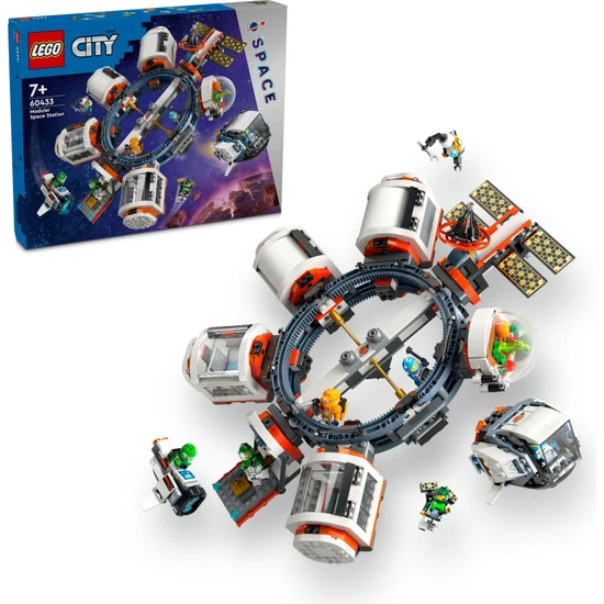 LEGO® City Modüler Uzay İstasyonu 60433 - 7 Yaş ve Üzeri Uzay Meraklısı Çocuklar için Yaratıcı Oyuncak Yapım Seti (1097 Parça)