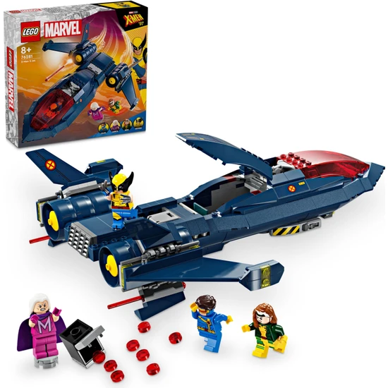 LEGO® Marvel X-Men X-Jet 76281 # 8 Yaş ve Üzeri Süper Kahraman Seven Çocuklar İçin İnşa Edilebilen Oyuncak Uçak Modeli İçeren Yaratıcı Oyuncak Yapım Seti (359 Parça)