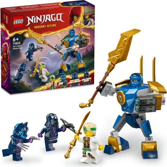 LEGO® NINJAGO® Jay#in Robotu Savaş Paketi 71805 - 6 Yaş ve Üzeri Çocuklar için Jay Minifigürü İçeren Yaratıcı Oyuncak Yapım Seti (78 Parça)