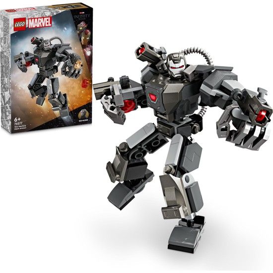 LEGO® Marvel War Machine Robot Zırhı 76277 -6 Yaş ve Üzeri Süper Kahraman Seven Çocuklar İçin İnşa Edilebilen Savaşçı İçeren Yaratıcı Oyuncak Yapım Seti (154 Parça)
