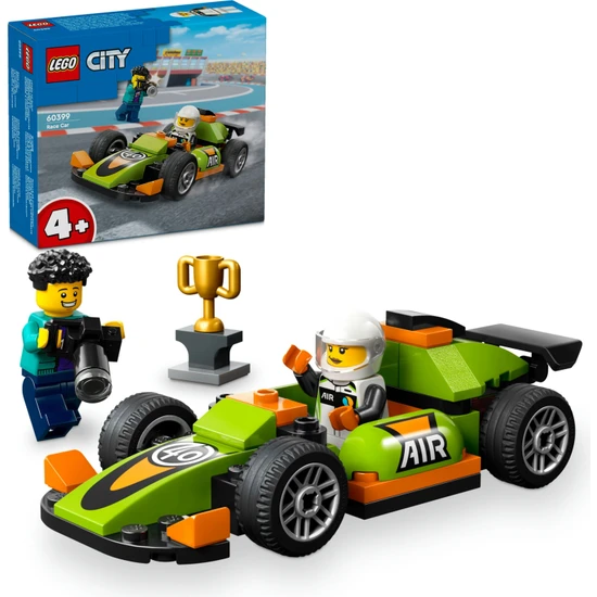 LEGO® City Yeşil Yarış Arabası 60399 - 4 Yaş ve Üzeri Çocuklar için Oyuncak Yarış Aracı İçeren Yaratıcı Oyuncak Yapım Seti (56 Parça)