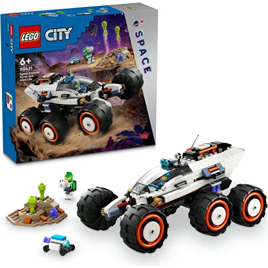 LEGO® City Uzay Keşif Robotu ve Uzaylı Canlı 60431 - 6 Yaş ve Üzeri Çocuklar için 2 Astronot Minifigürü İçeren Yaratıcı Oyuncak Yapım Seti (311 Parça)