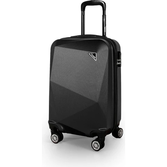 Polo&sky Elmas Model Siyah Renk Kabin Boy Valiz Bavul