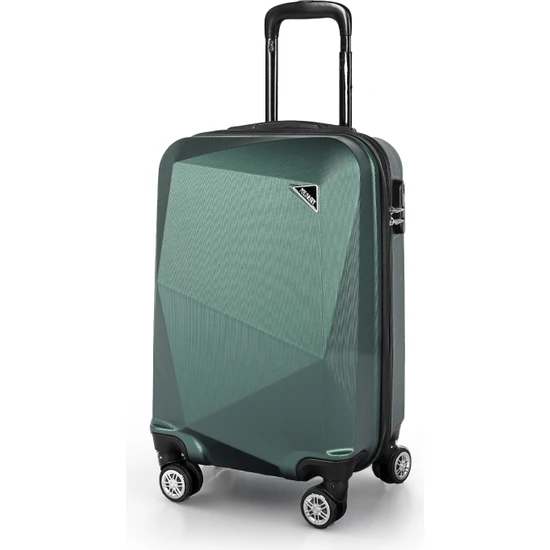 Polo&sky Elmas Model Haki Renk Kabin Boy Valiz Bavul