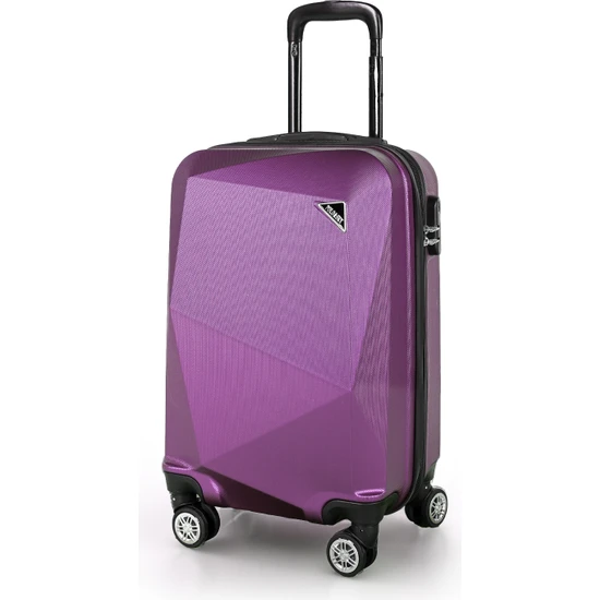 Polo&sky Elmas Model Mor Renk Kabin Boy Valiz Bavul