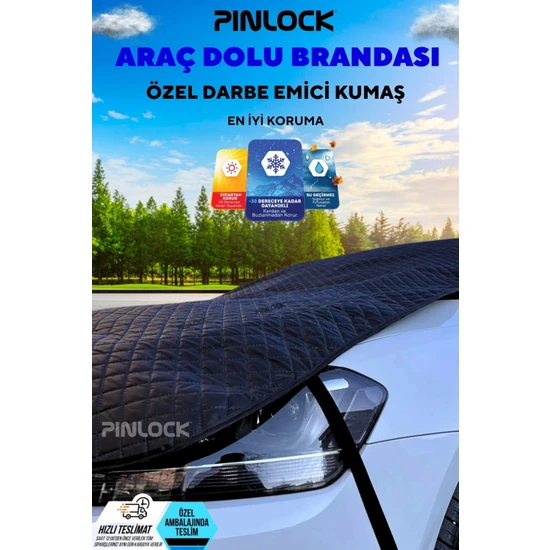 Pinlock Toyota Aurıs Uyumlu Unıversal Otomobil Araba Brandası, Dolu ve Kar Branda Örtüsü