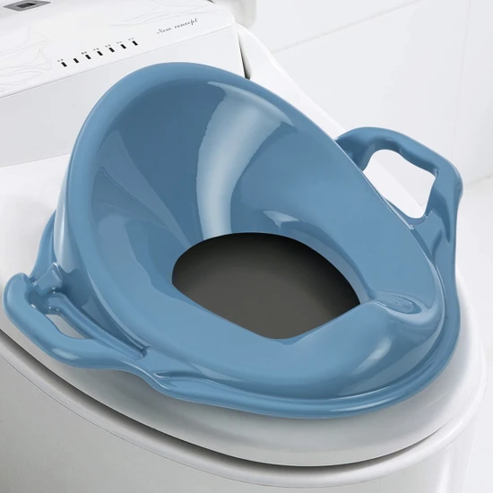Meleni Baby Çocuk Kulplu Klozet Kapağı Adaptörü – Tuvalet Eğitimi Alıştırma Oturağı Mavi