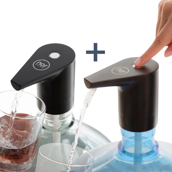 Nar Pump Narpump 2'li Siyah Whisper, Ultra Sessiz & Ultra Hızlı Otomatik Şarjlı Damacana Pompası