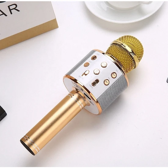Gül İletişim WS-858L LED Işıklı Bluetooth Hoparlörlü Karaoke Mikrofon