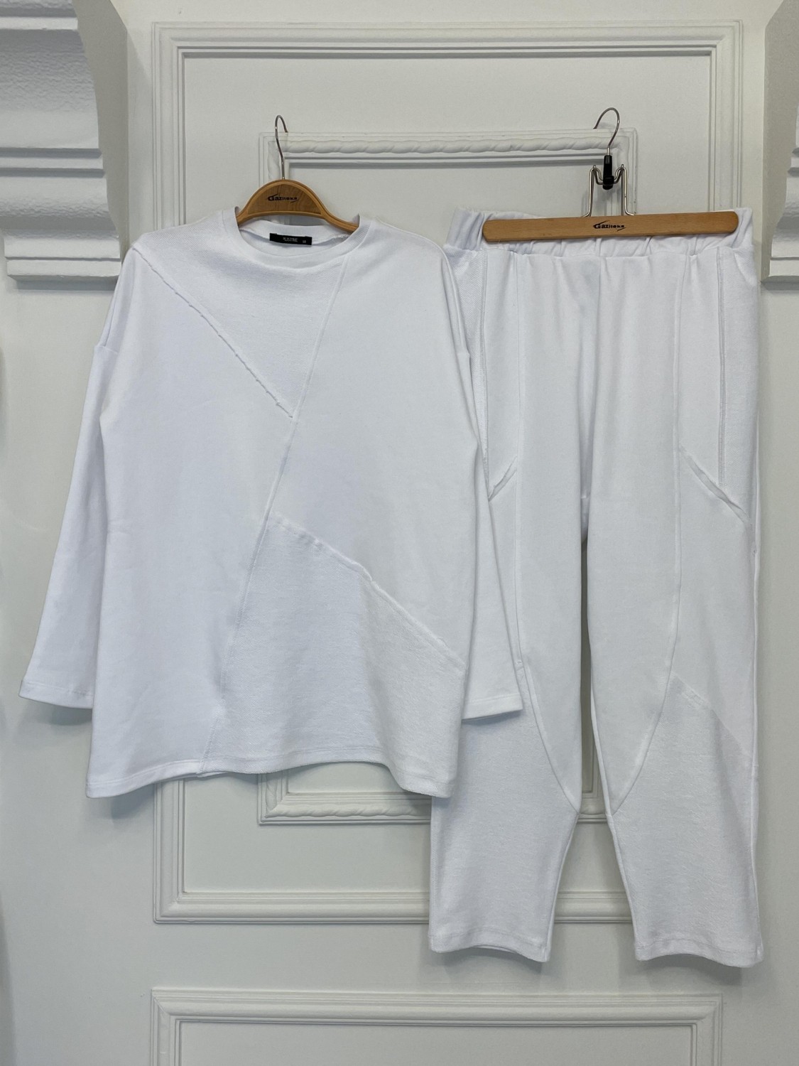 Plistre 2228_Dikiş Detaylı Oversize Eşofman Tesettür Takım