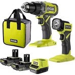 Ryobi RPD18-2C20ST 18V Akülü Darbeli Matkap+ Fener Set