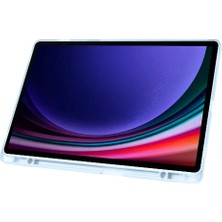 Cepustik Telefon Aksesuarları Galaxy Tab S9 Plus Kılıf Tri Folding Kalem Bölmeli Standlı Kılıf