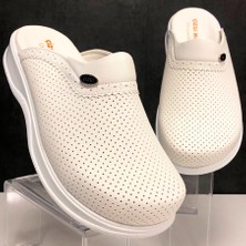 Çizgi Medikal Erkek Klasik Sabo Doktor Hemşire Terliği Beyaz