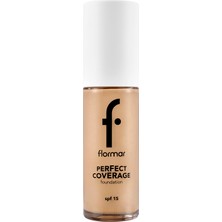 Flormar Perfect Coverage Yoğun Kapatıcı Su Bazlı Fondöten (Nötr Alt Ton) -121 Golden Natural -8682536058322