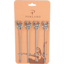 Porland Deerest Silver 4 Adet Kokteyl Çatalı 18 cm