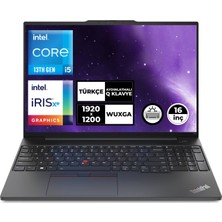 Lenovo Thinkpad E16 Gen 1 I5-1335U 8gb 512GB SSD 16" Wuxga Windows 11 Pro Taşınabilir Bilgisayar 21JN00BCTX016