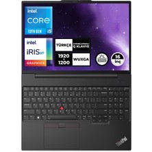 Lenovo Thinkpad E16 Gen 1 I5-1335U 8gb 512GB SSD 16" Wuxga Windows 11 Pro Taşınabilir Bilgisayar 21JN00BCTX016