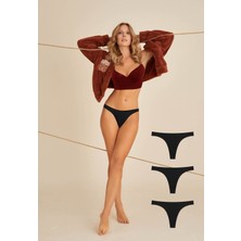 Nbb Siyah 3lü Lazer Kesim Tanga