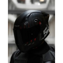 Ls2 Rapıd 2 Race Clawn Mat Siyah-Kırmızı Kask (Siyah+Şeffaf Cam+Spoıler )