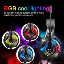 Canpay Rgb Aydınlatmalı Işık, Yüksek Kalite Ses,  Pro Gaming Headset 3.5mm Girişli Kablolu Oyuncu Kulaklığı