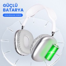 Canpay Kafa Kulak Üstü Kablosuz Bluetooth Kulaklık Yüksek Bass ve Güçlü Hi-Fi Ses Kalitesi (Siyah)