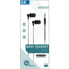 Canpay Doğal Ses Yüksek Kaliteli Hd Stereo Ses Teknolojisi Extra Bass 3.5mm Aux Jack Kablolu Kulaklık Siyah